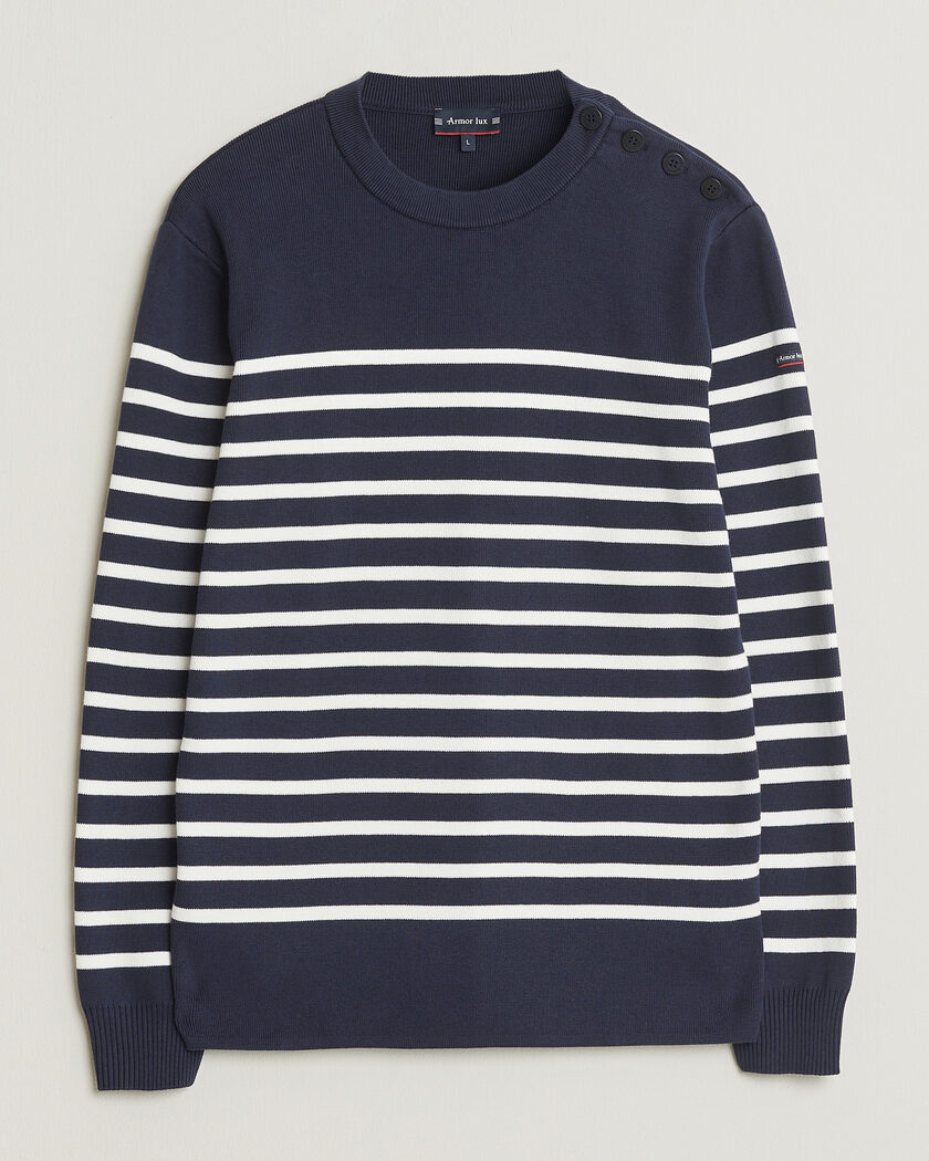 Armor-lux Groix Striped Sweater Navy/Nature – Bleu