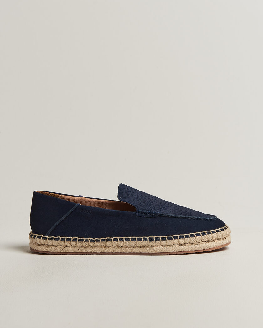 BOSS BLACK Madeira Suede Espadrilles Dark Blue – Bleu