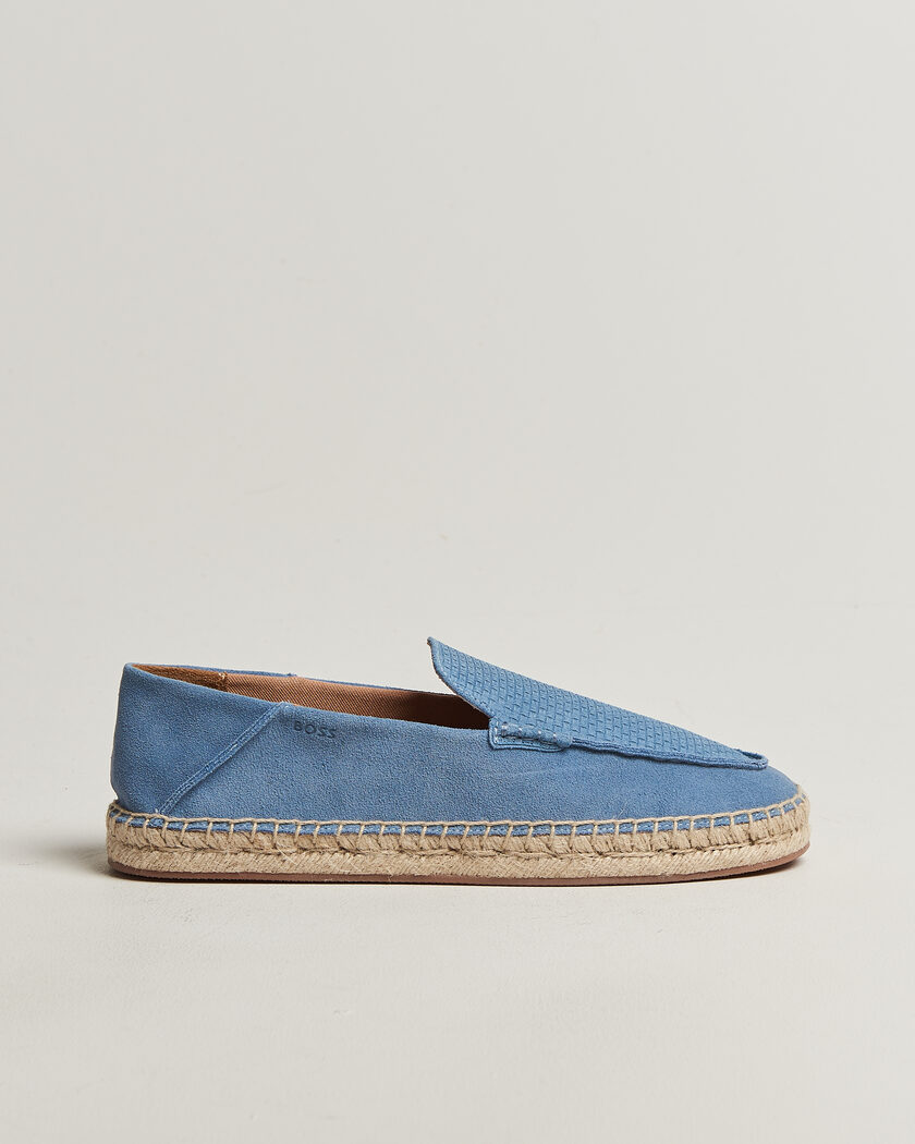 BOSS BLACK Madeira Suede Espadrilles Open Blue – Bleu