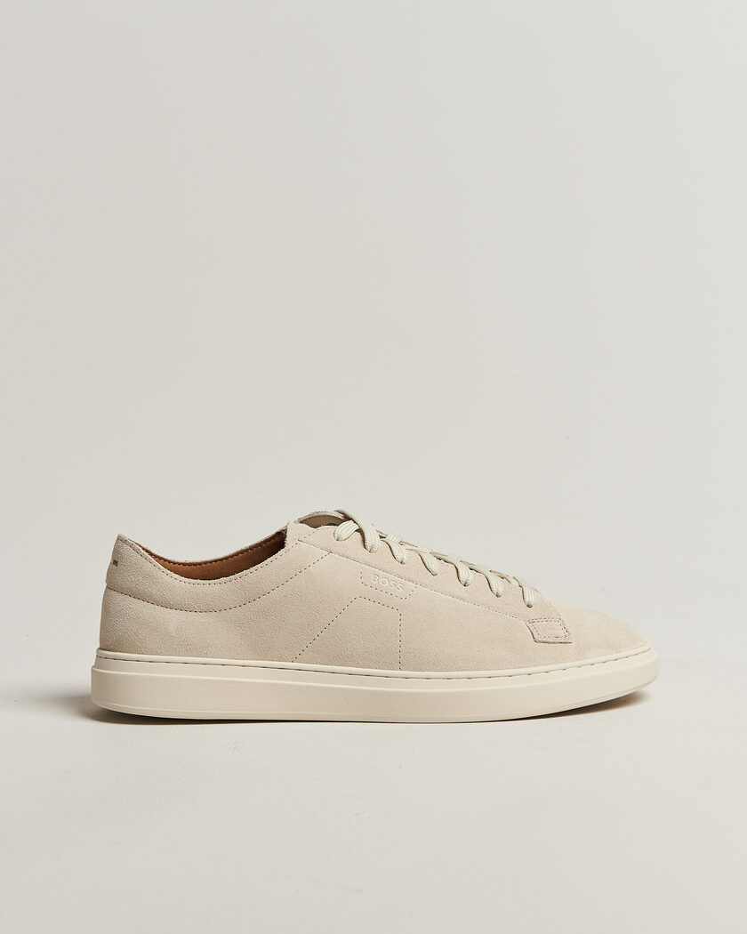BOSS BLACK Kieran Suede Sneaker Open White – Blanc