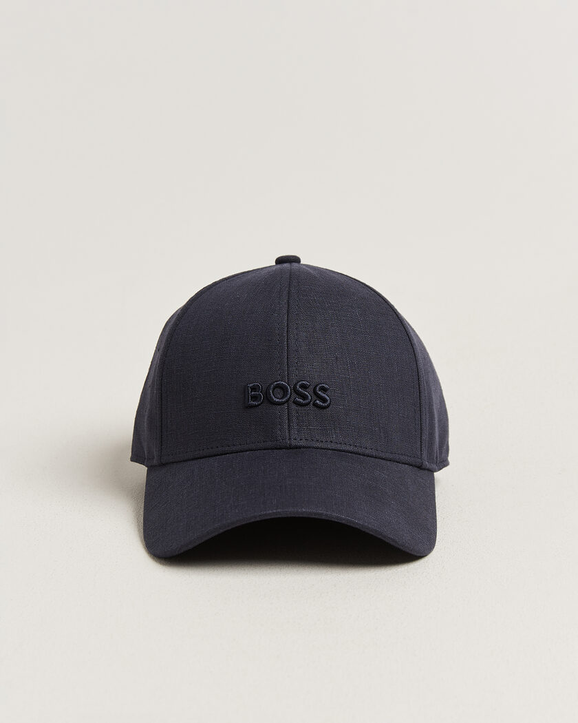BOSS BLACK Zed Linen Cap Dark Blue – Bleu