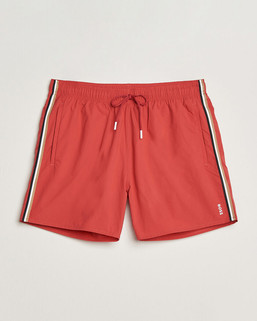 BOSS BLACK Iconic Swimshorts Dark Red – Rouge
