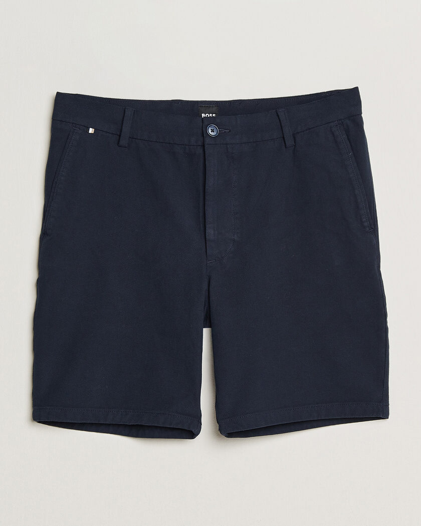 BOSS BLACK Kane Cotton Chino Shorts Dark Blue – Bleu