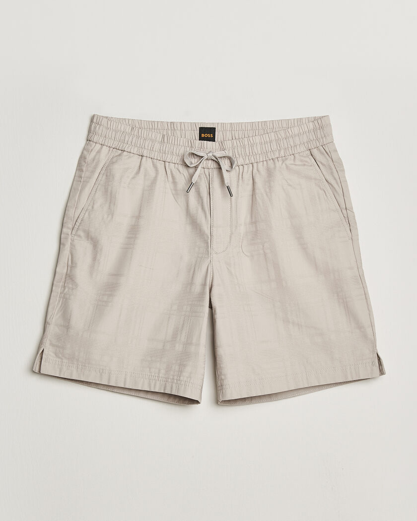 BOSS ORANGE Sandrew Cotton Drawstring Shorts Open Grey – Gris