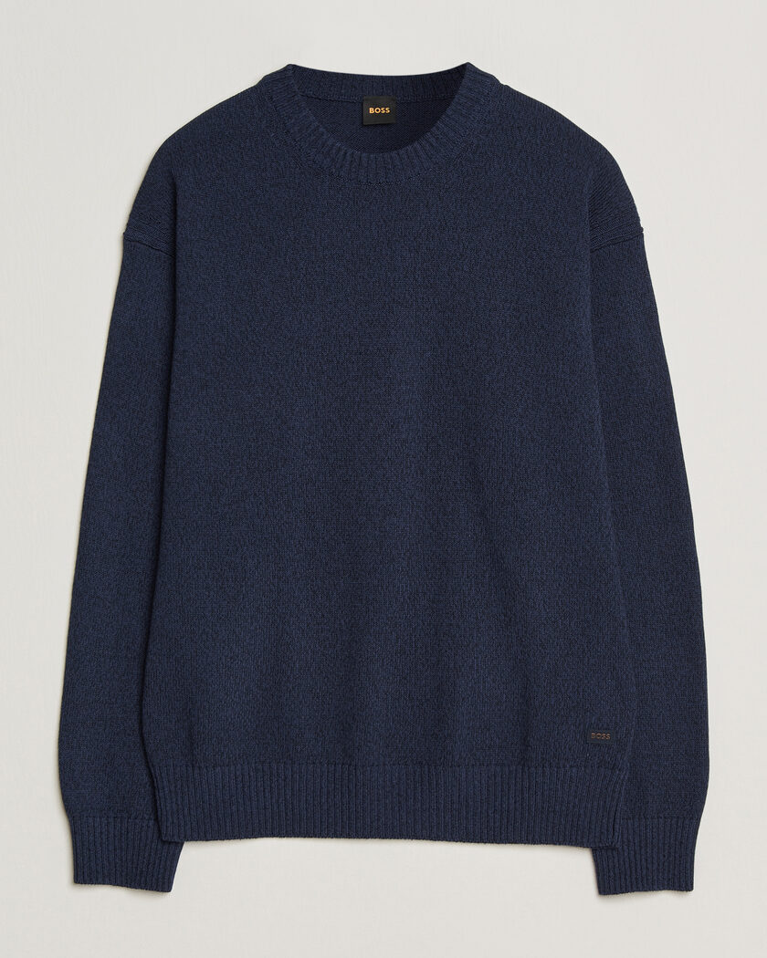 BOSS ORANGE Kerlino Knitted Sweater Dark Blue – Bleu