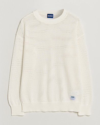 HUGO Sanjou Knitted Sweater Open White – Blanc