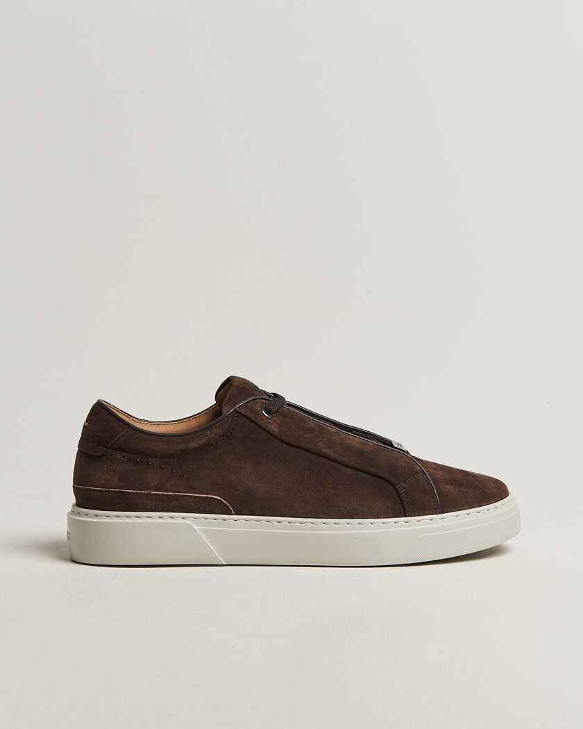 BOSS CAMEL Gary Suede Sneaker Dark Brown – Marron