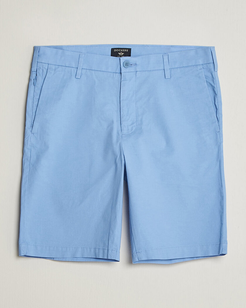 Dockers Slim Cotton/Linen Shorts Vista Blue – Bleu