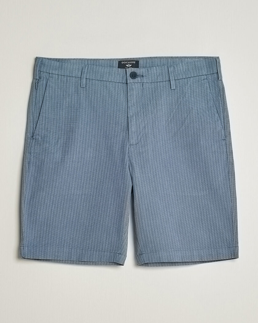 Dockers Slim Cotton/Linen Shorts Bering Sea – Bleu