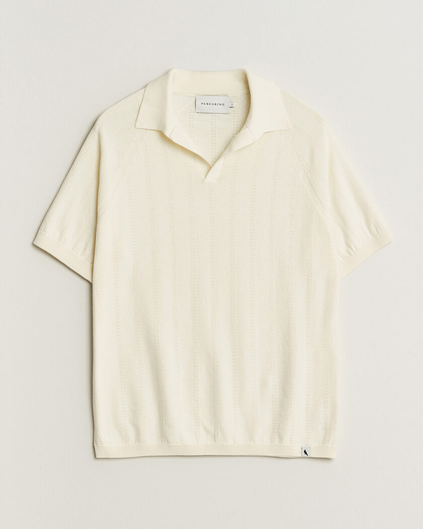 Peregrine Alma Cotton Structure Polo White – Blanc