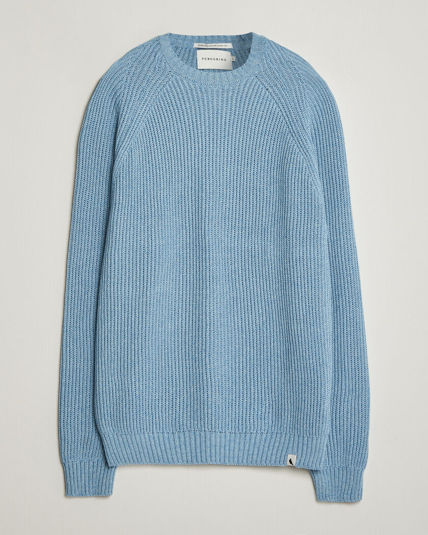 Peregrine Harry Organic Cotton Sweater Ocean – Bleu