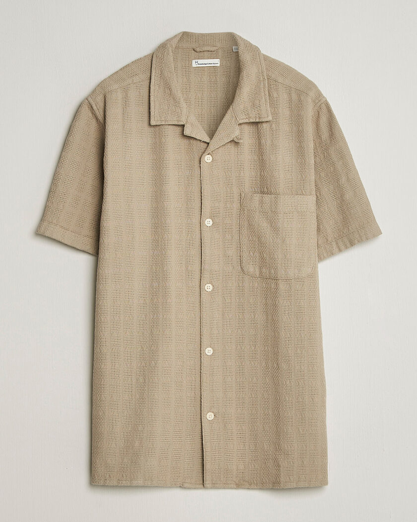 KnowledgeCotton Apparel Structured Cotton Dobby Shirt Twill – Vert