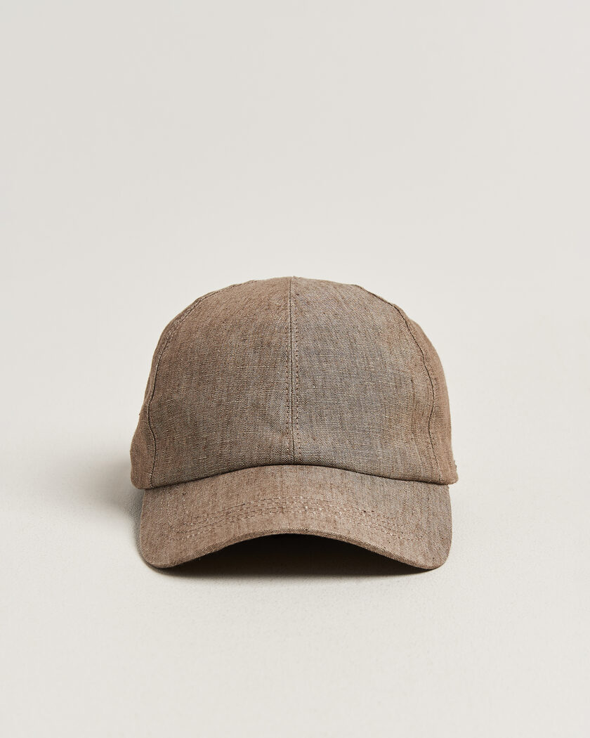 Wigéns Baseball Linen Cap Light Brown – Marron