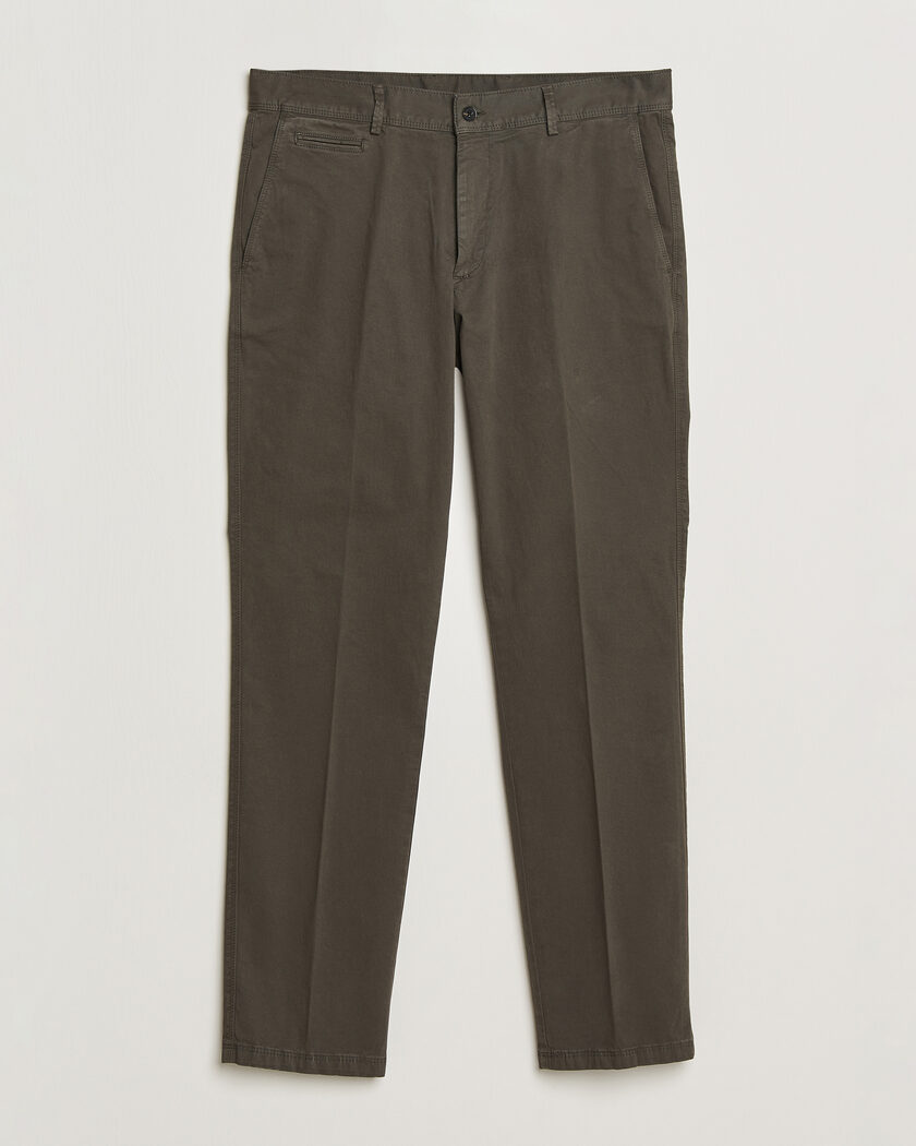 Oscar Jacobson Danik Cotton Trousers Olive – Vert