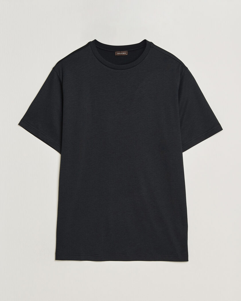 Oscar Jacobson Kim Lyocel/Cotton T-Shirt Black – Noir