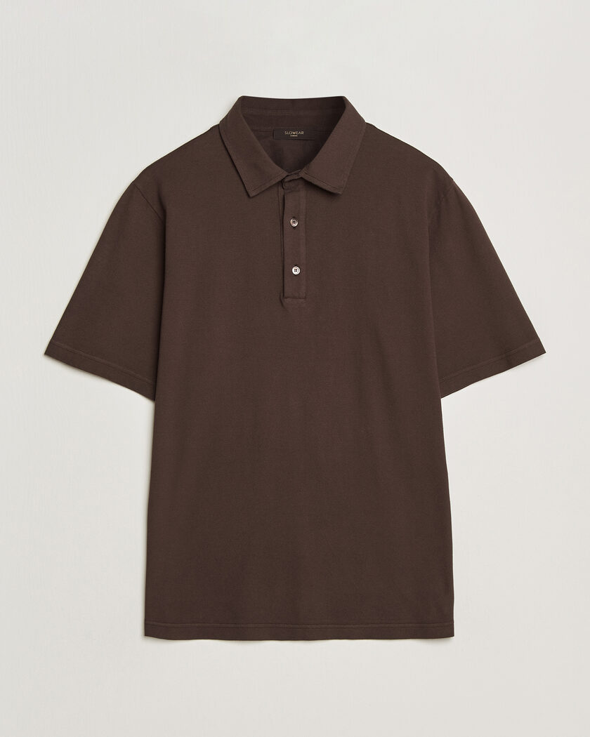 Zanone Soft Cotton Piquet Polo Chocolate – Marron