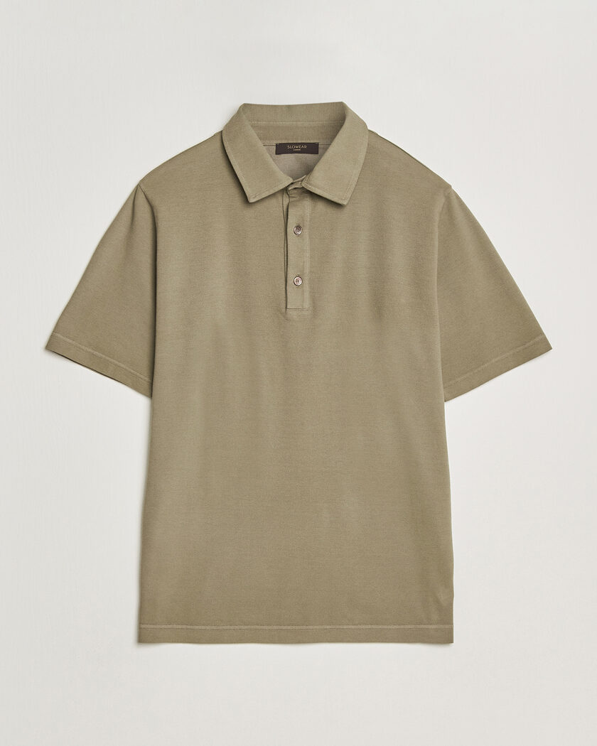 Zanone Soft Cotton Piquet Polo Taupe – Vert