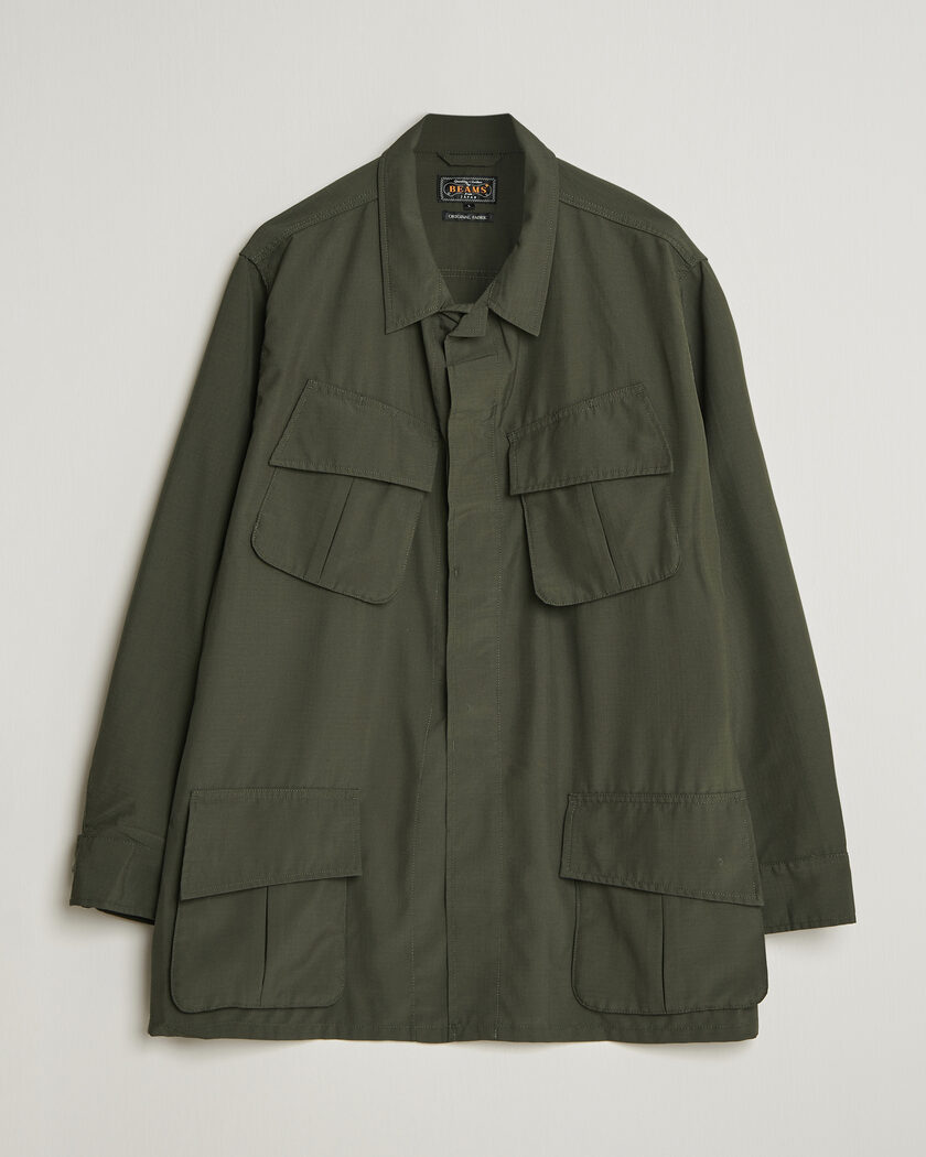 BEAMS PLUS MIL Fatigue Jacket Olive – Vert