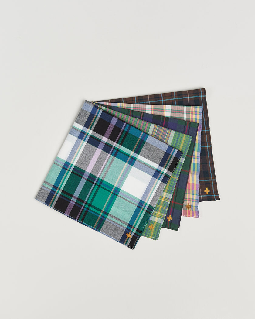 BEAMS PLUS 5-Pack Madras Handkerchief Multicolour – Multicolore
