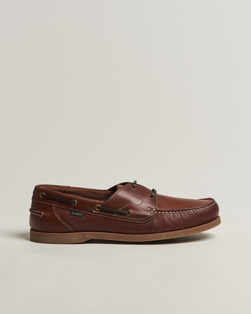 Loake 1880 Padstow Leather Boat Shoe Brown – Marron