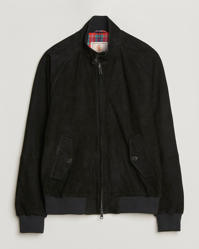 Baracuta G9 Suede Jacket Black – Noir
