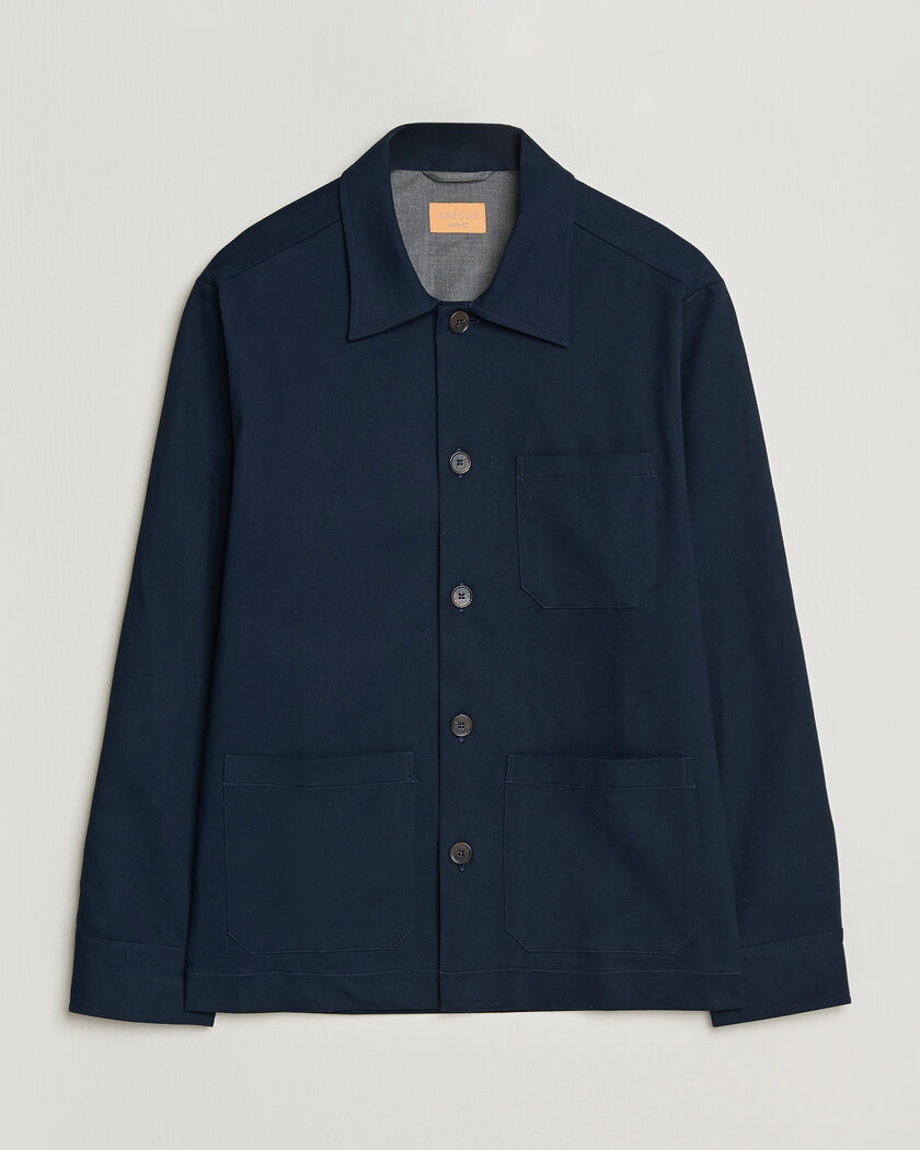  Grigio Cotton Chore Jacket Navy – Bleu