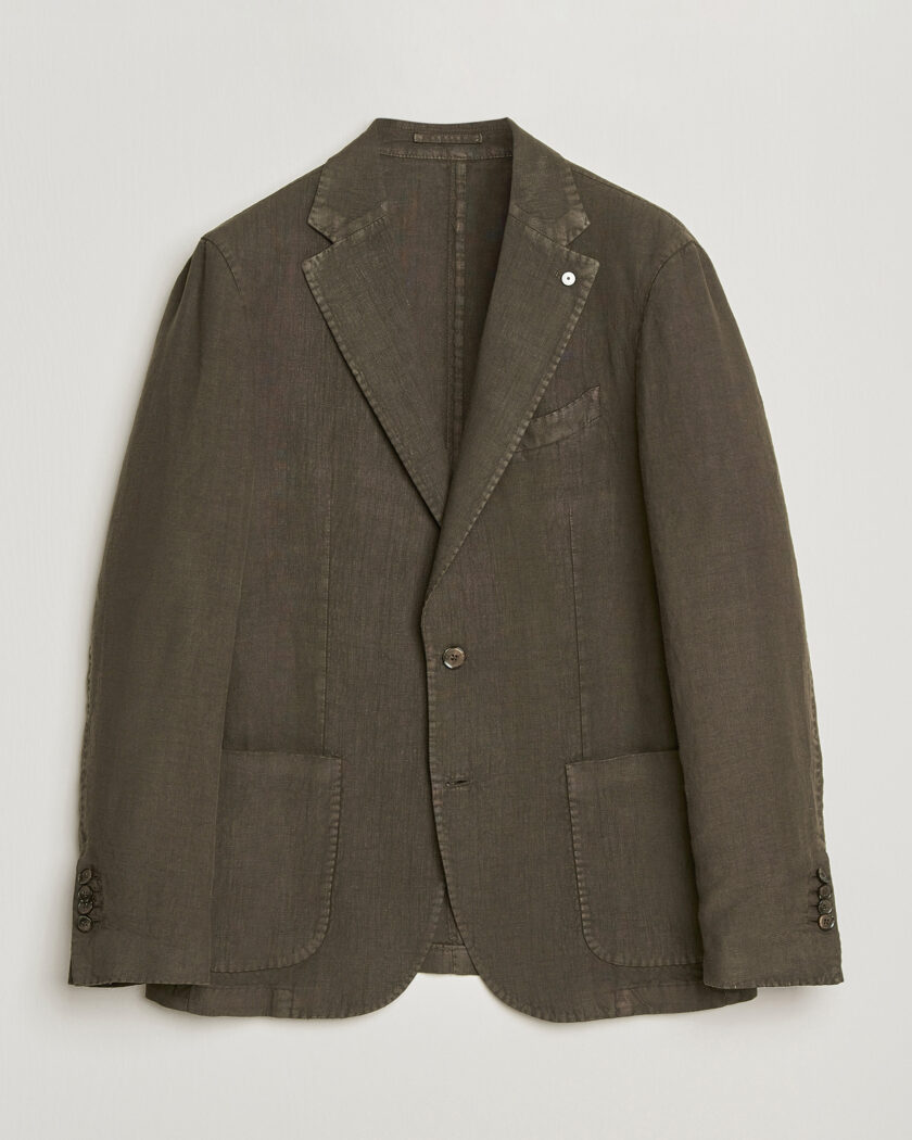 L.B.M. 1911 Jack Regular Fit Linen Blazer Brown – Marron