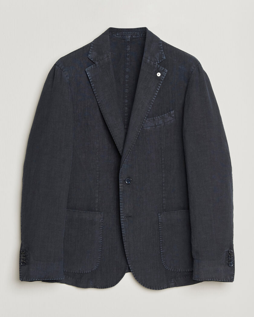 L.B.M. 1911 Jack Regular Fit Linen Blazer Navy – Bleu