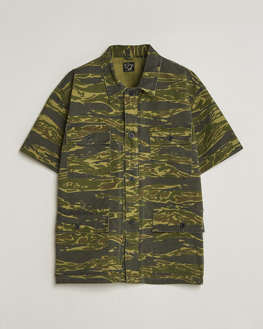 orSlow Short Sleeve Utility Shirt Tiger Camo – Vert