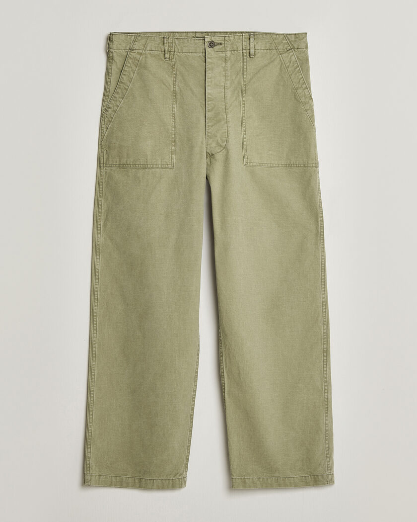 orSlow Summer Fatigue Pants Washed Army Green – Vert