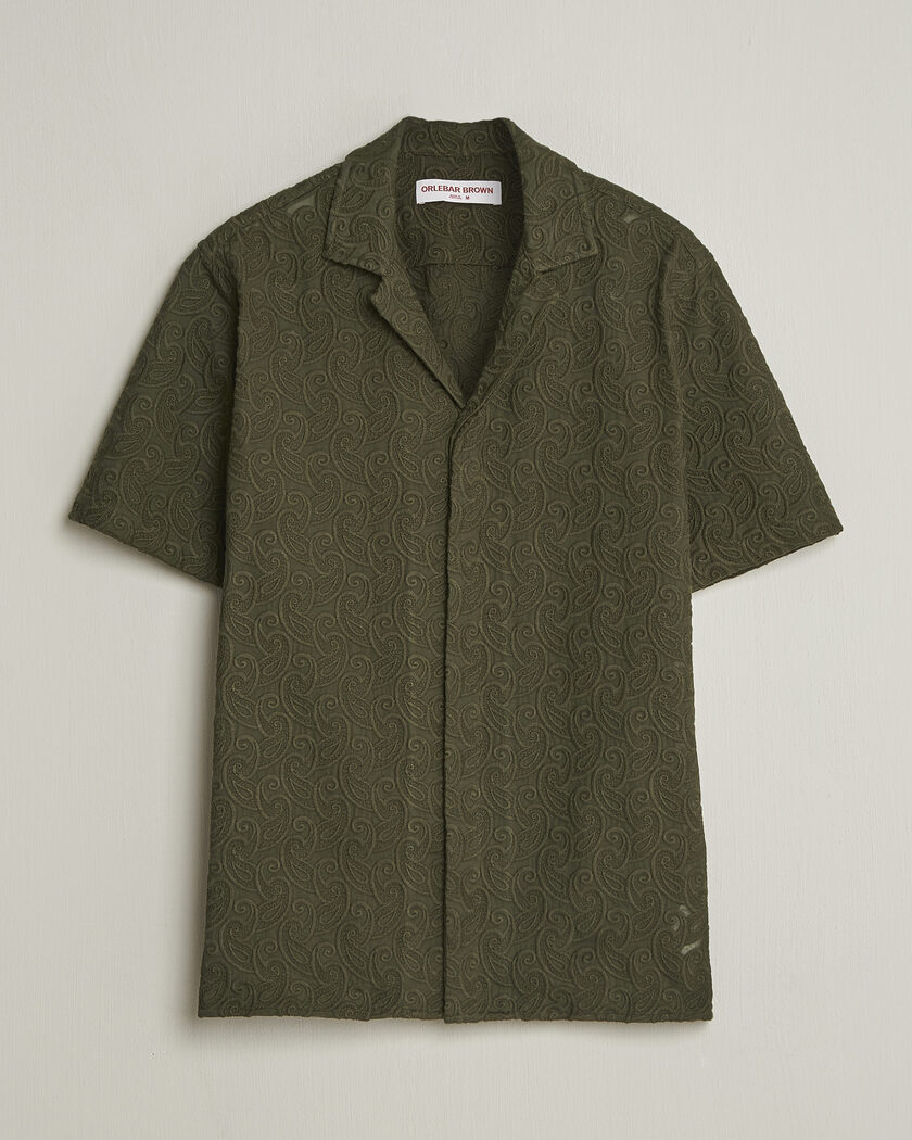 Orlebar Brown Maitan Brodery Shirt Bayleaf Green – Vert