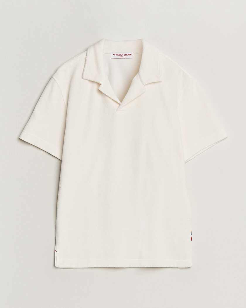 Orlebar Brown Terry Resort Polo Thasos Beach – Blanc