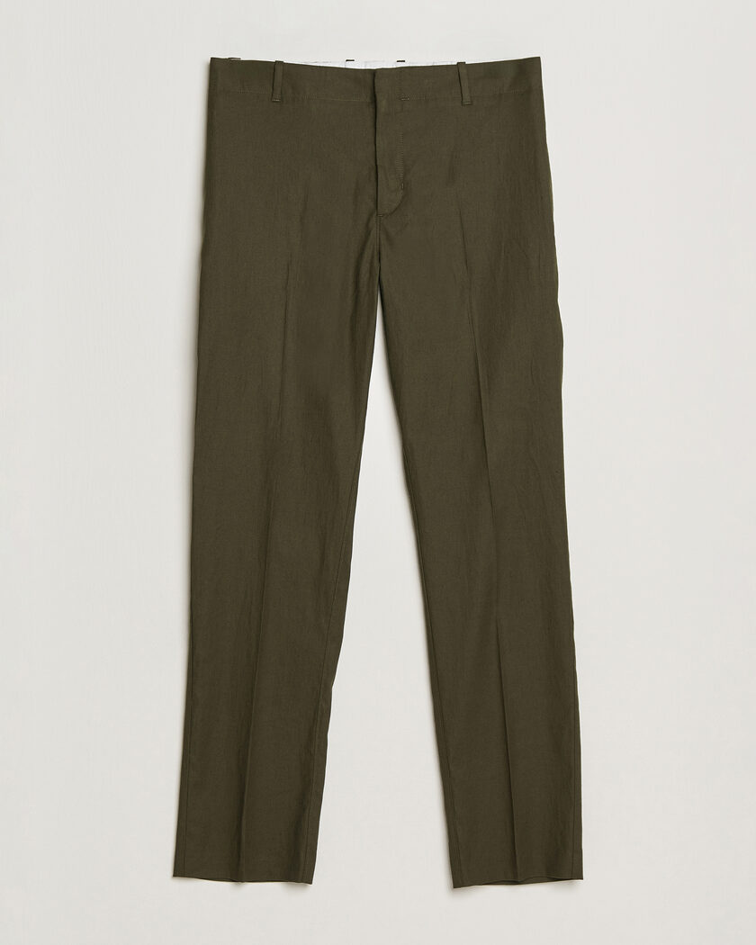 Orlebar Brown Ray Linen Pants Bayleaf Green – Vert
