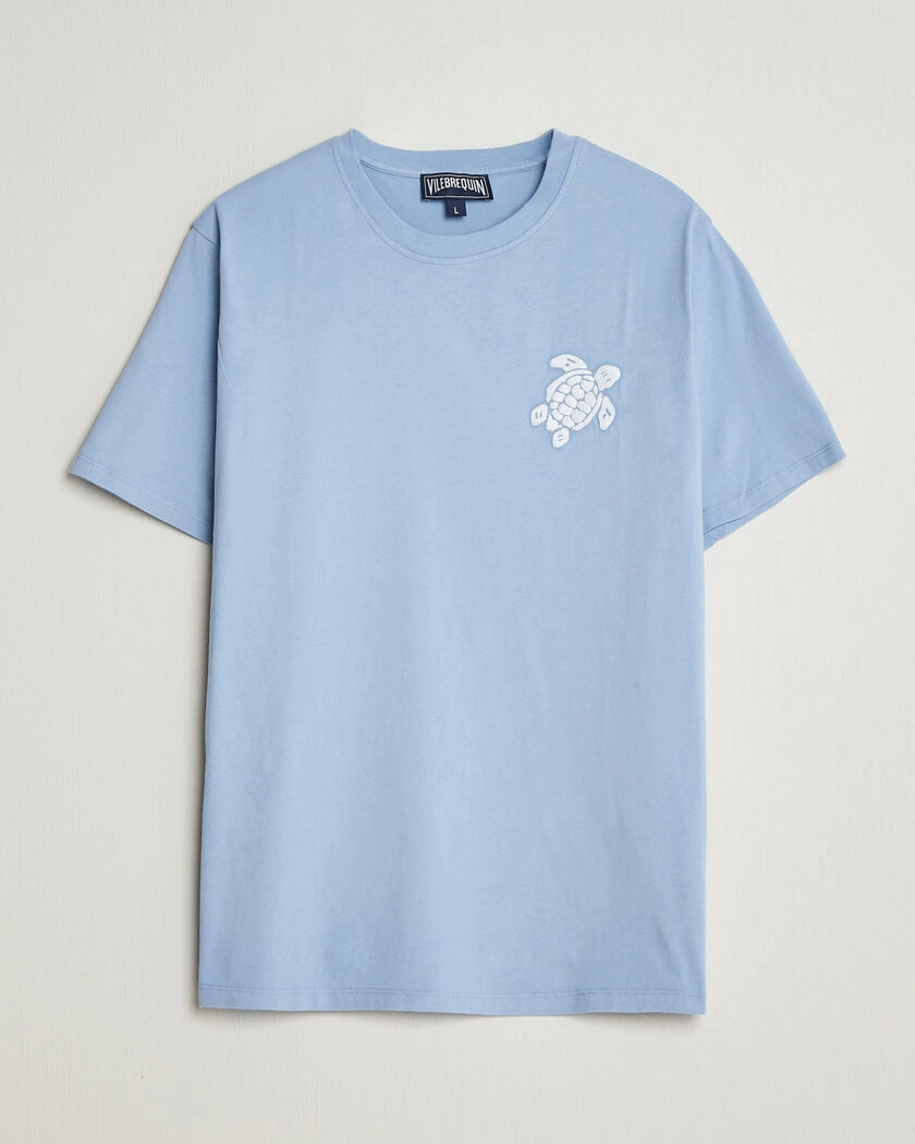 Vilebrequin Printed Crew Neck T-Shirt Cloudy Blue – Bleu