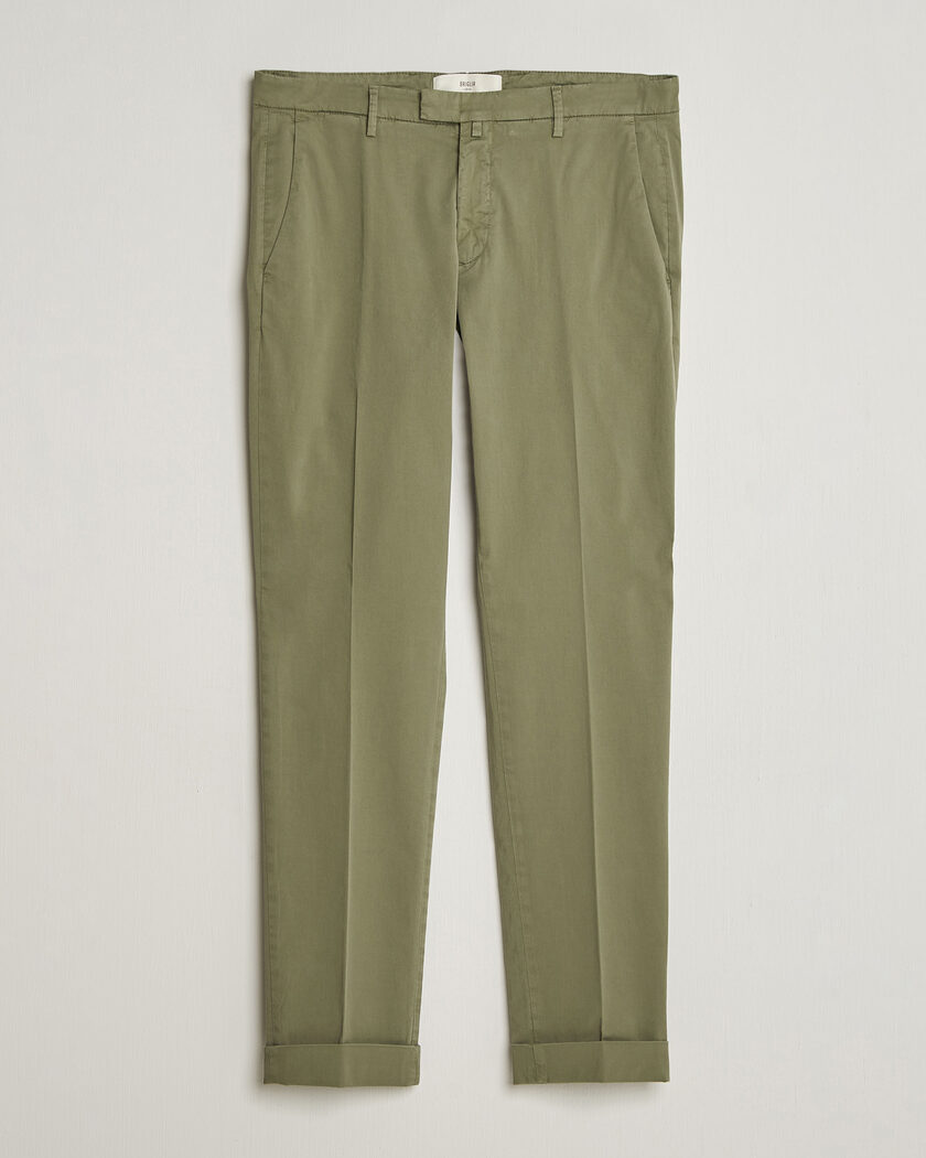 Briglia 1949 Slim Fit Cotton Chinos Olive – Vert