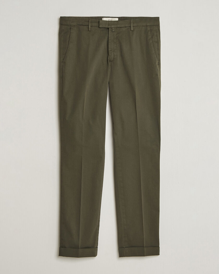 Briglia 1949 Slim Fit Cotton Chinos Dark Green – Vert