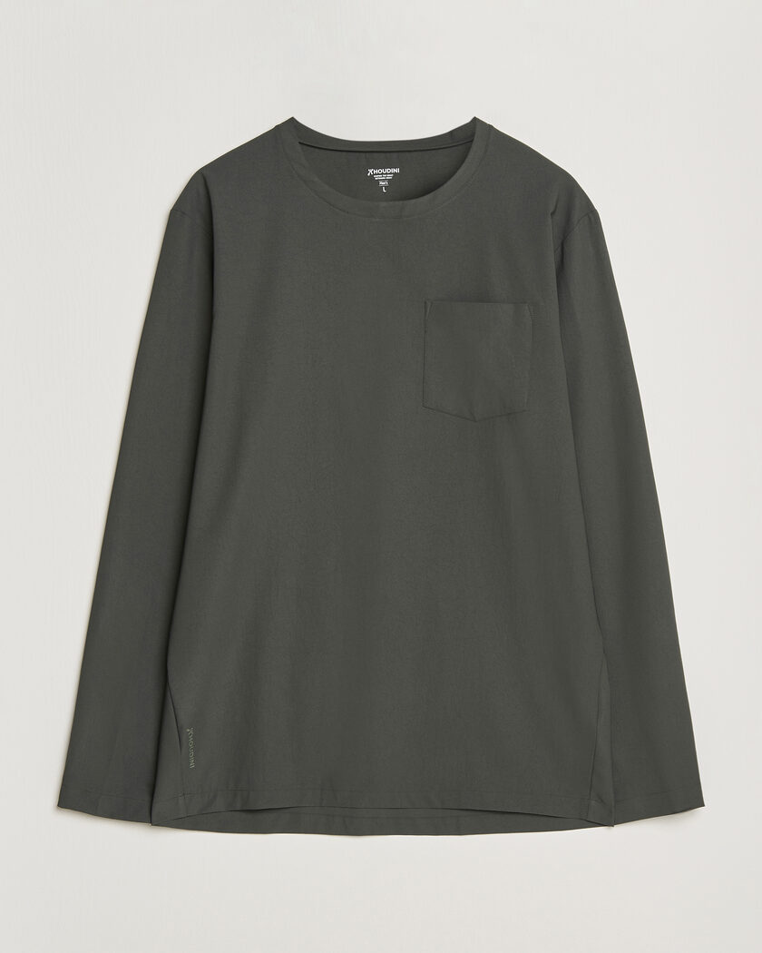 C.P. Company Box Fit Tonal Logo Long Sleeve T-shirt Washed Black