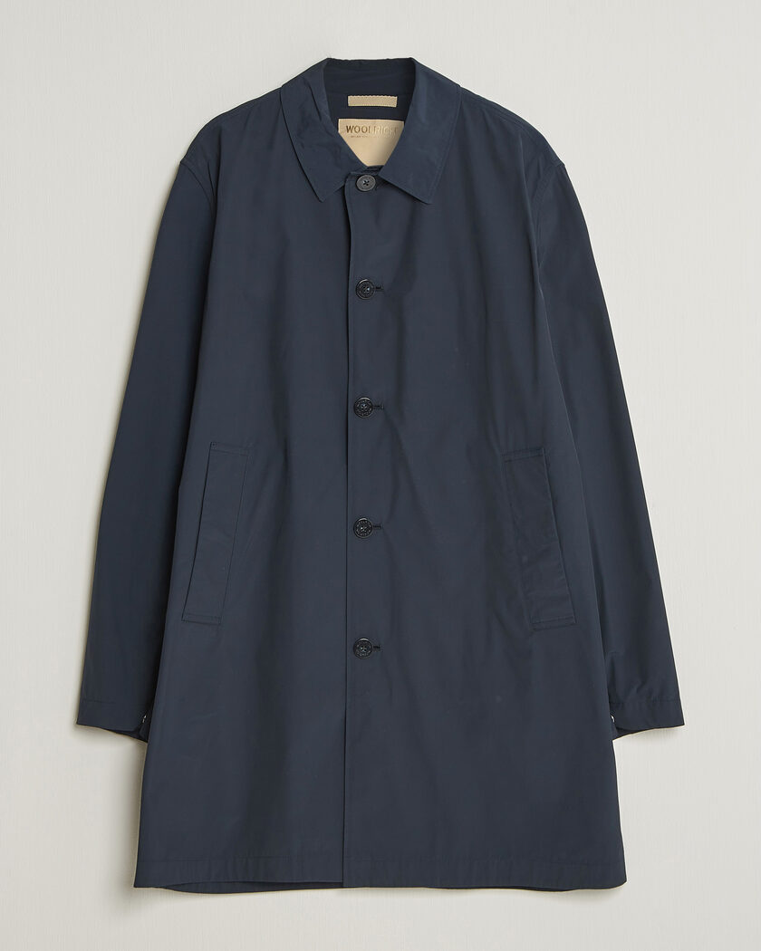 Woolrich Urban Nylon Water Repelent Carcoat Melton Blue – Bleu