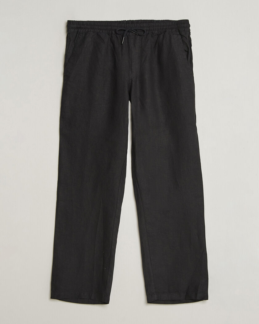 OAS Nino Linen Pants Black – Noir