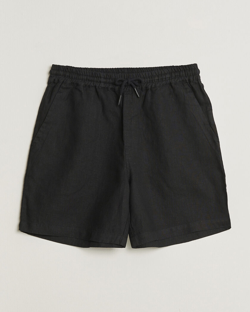 OAS Porto Linen Shorts Black – Noir