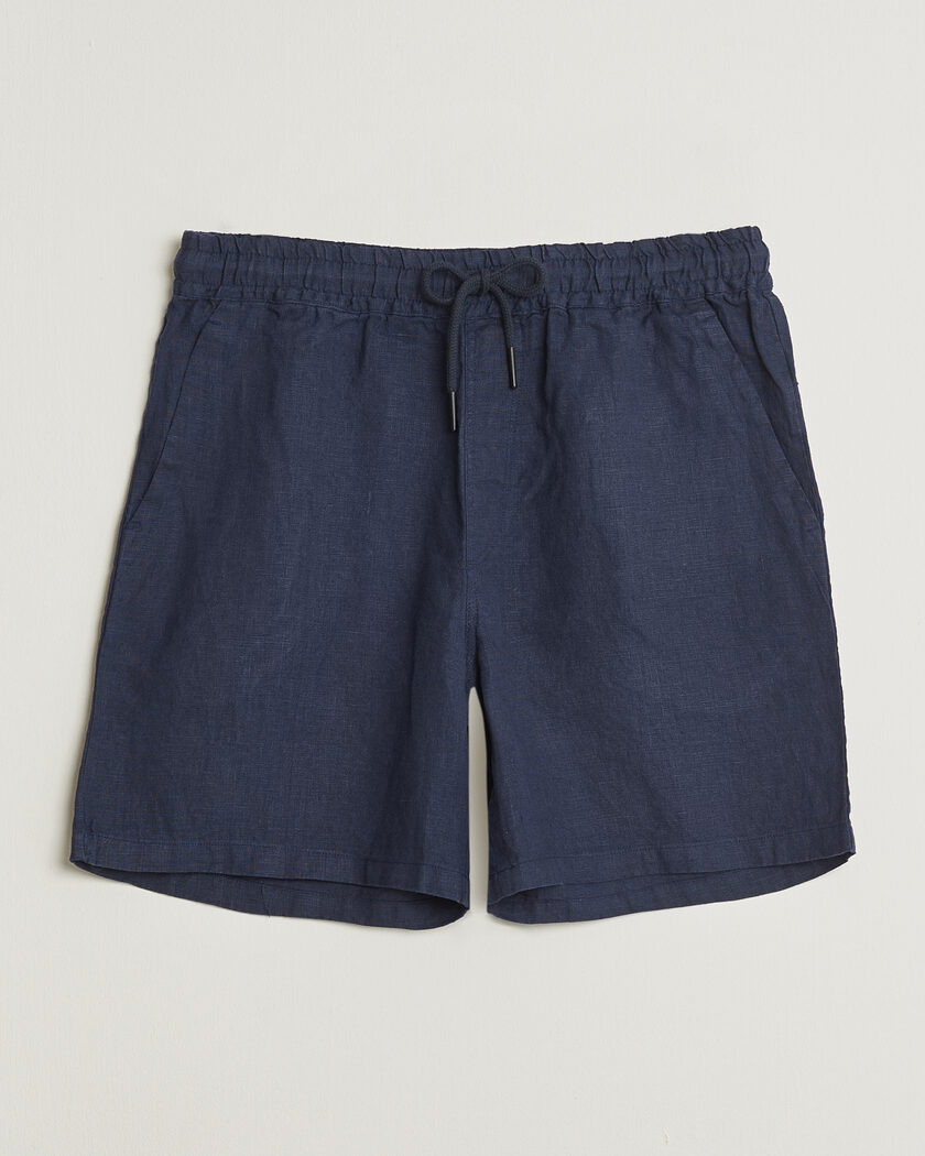 OAS Porto Linen Shorts Navy – Bleu