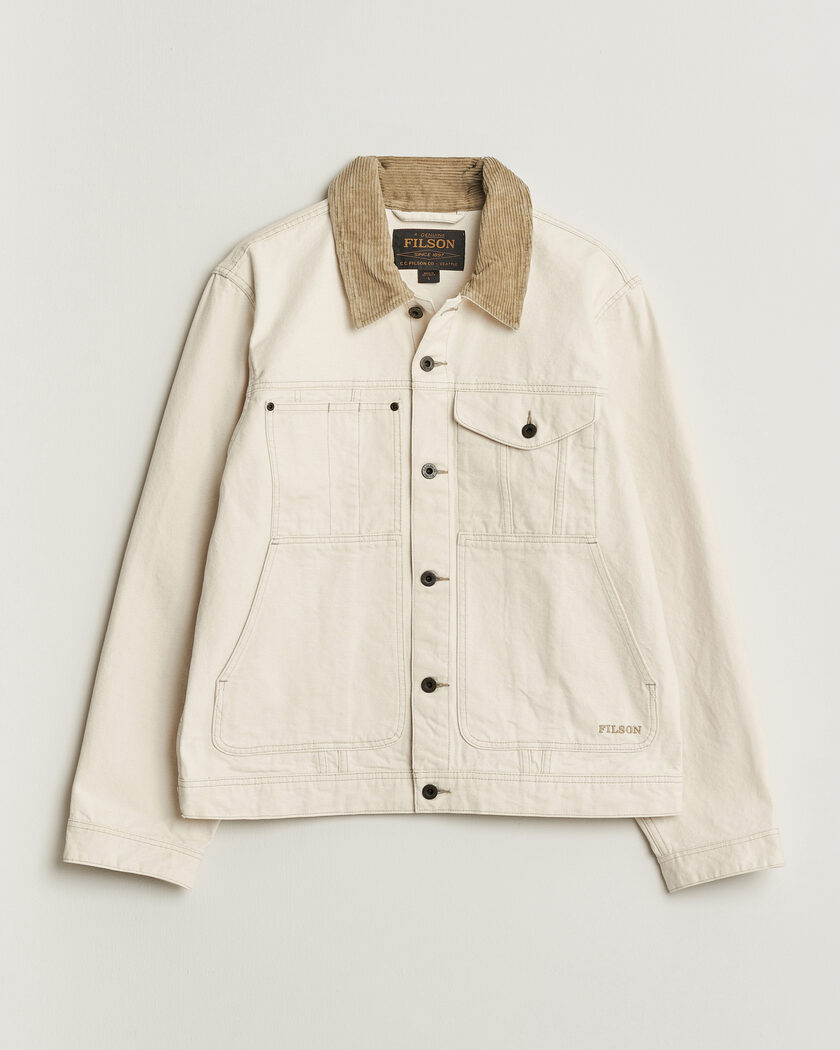 Filson Rustic Canvas Short Cruiser Natural Seed – Blanc