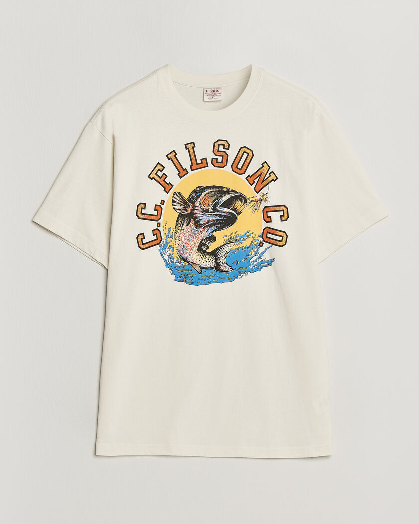 Filson Dry Fly Graphic T-Shirt Basswood – Blanc