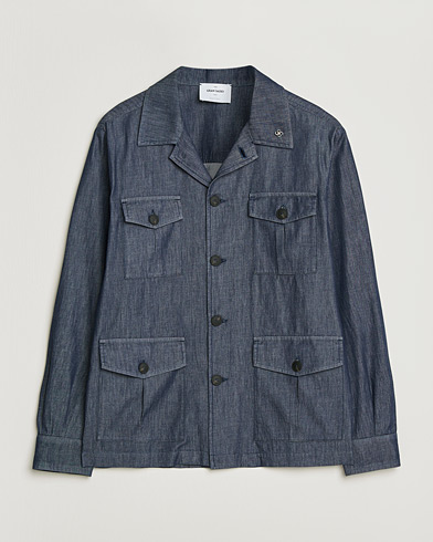 Gran Sasso Cotton Safari Jacket Navy – Bleu