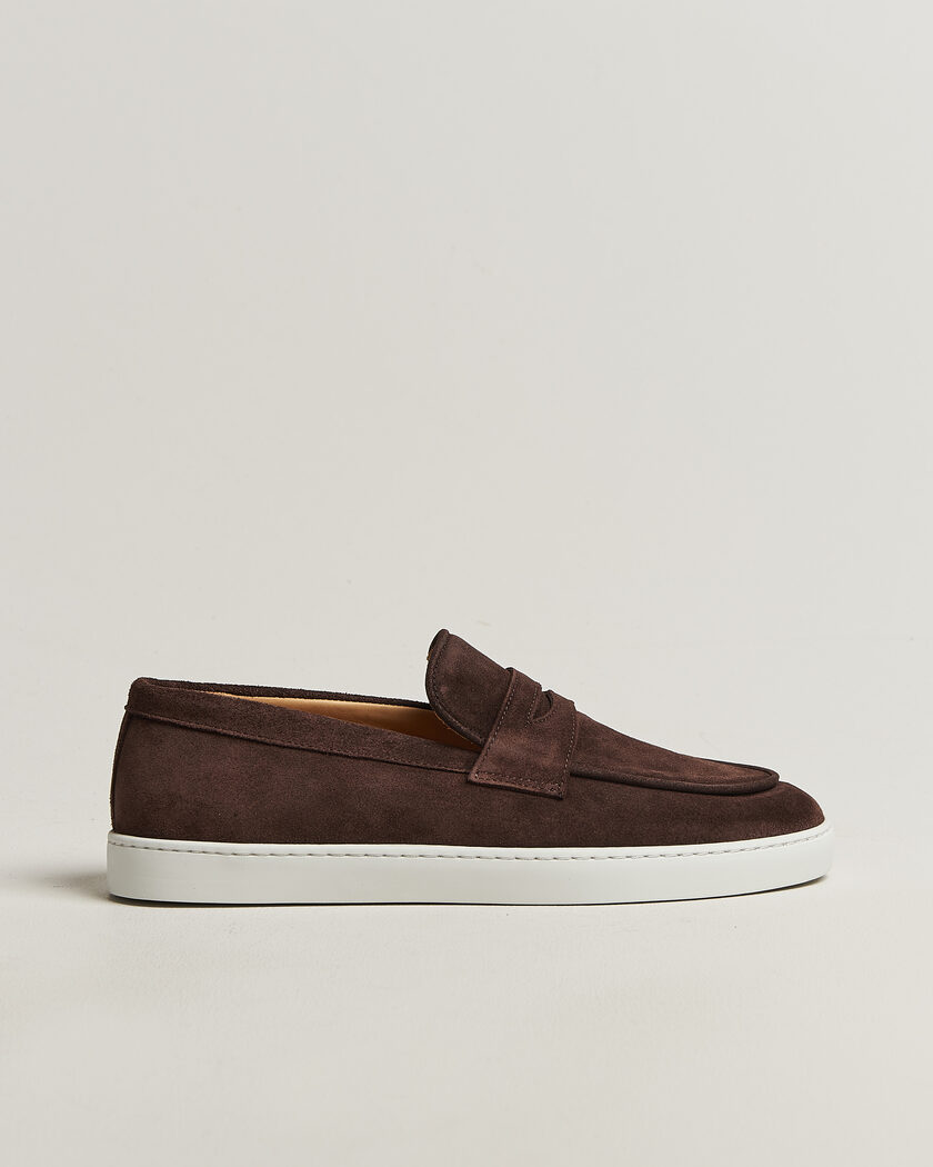 Fliteless Suede Penny Sneaker Dark Brown – Marron