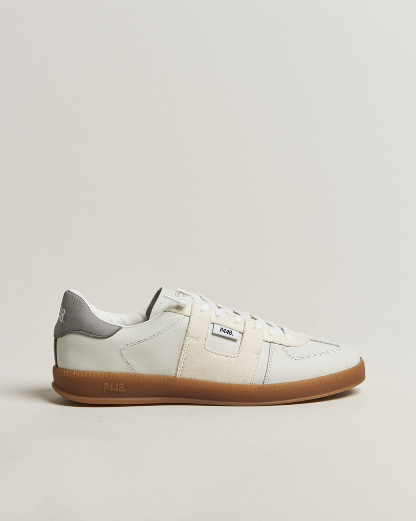 P448 Monza Leather/Suede Sneaker White – Blanc