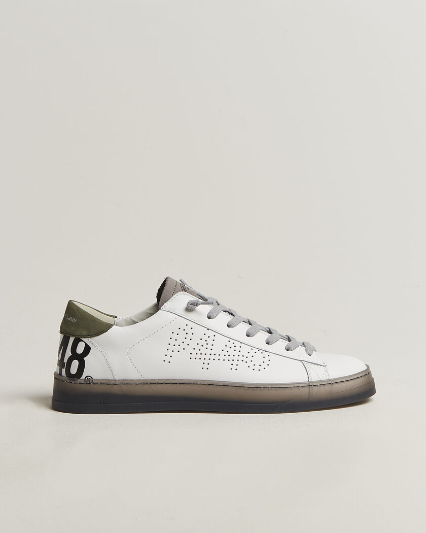 P448 Jack Leather Sneaker White/Grey – Blanc