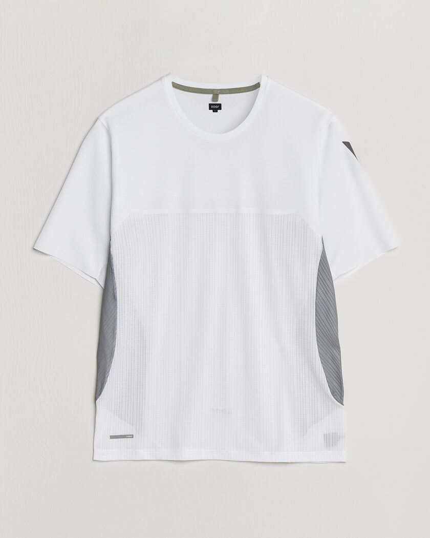 SOAR Running Hot Weather Tee White/Silver – Blanc