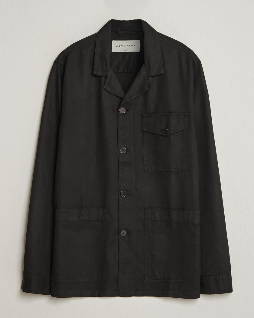 A Day's March Banagher Lyocell Overshirt Black – Noir
