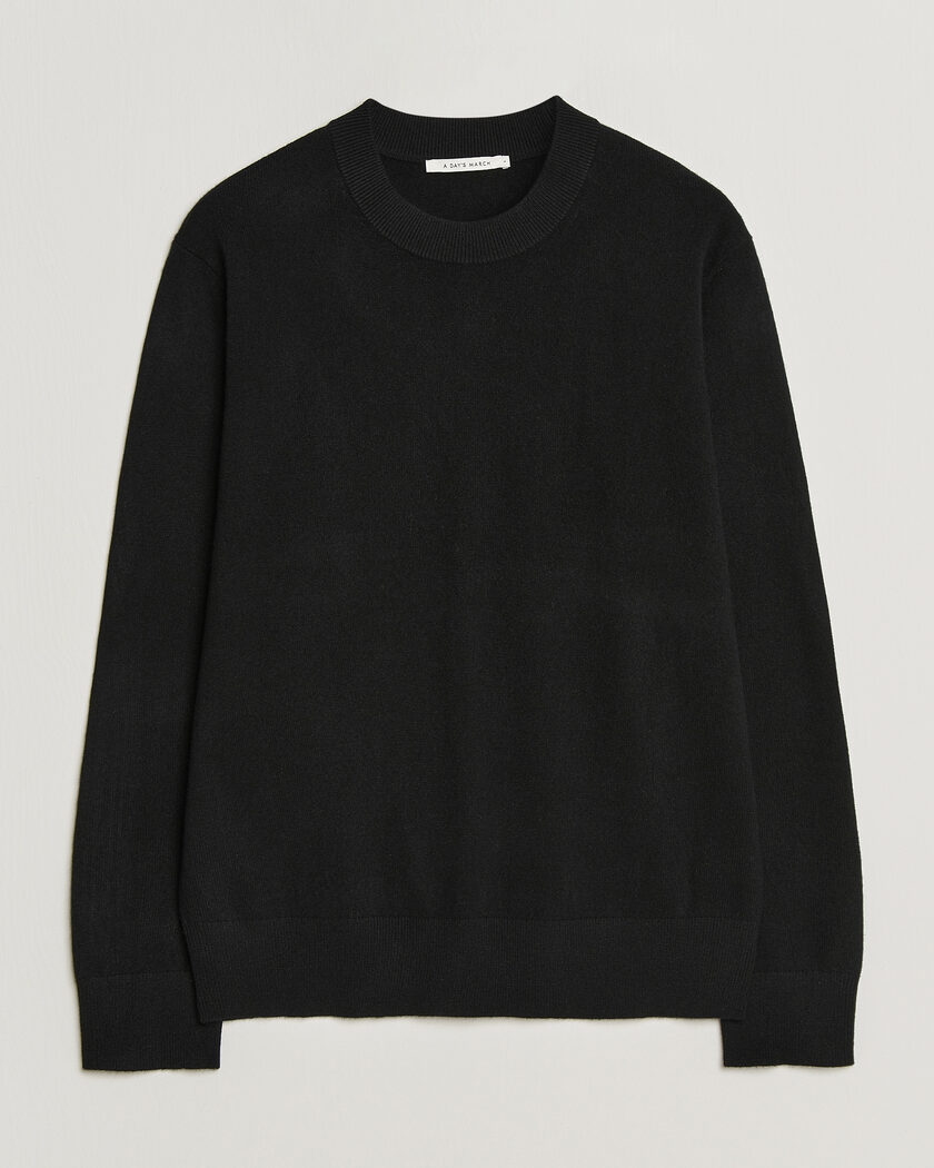 A Day's March Marlow Cashmere Blend Sweater Black – Noir